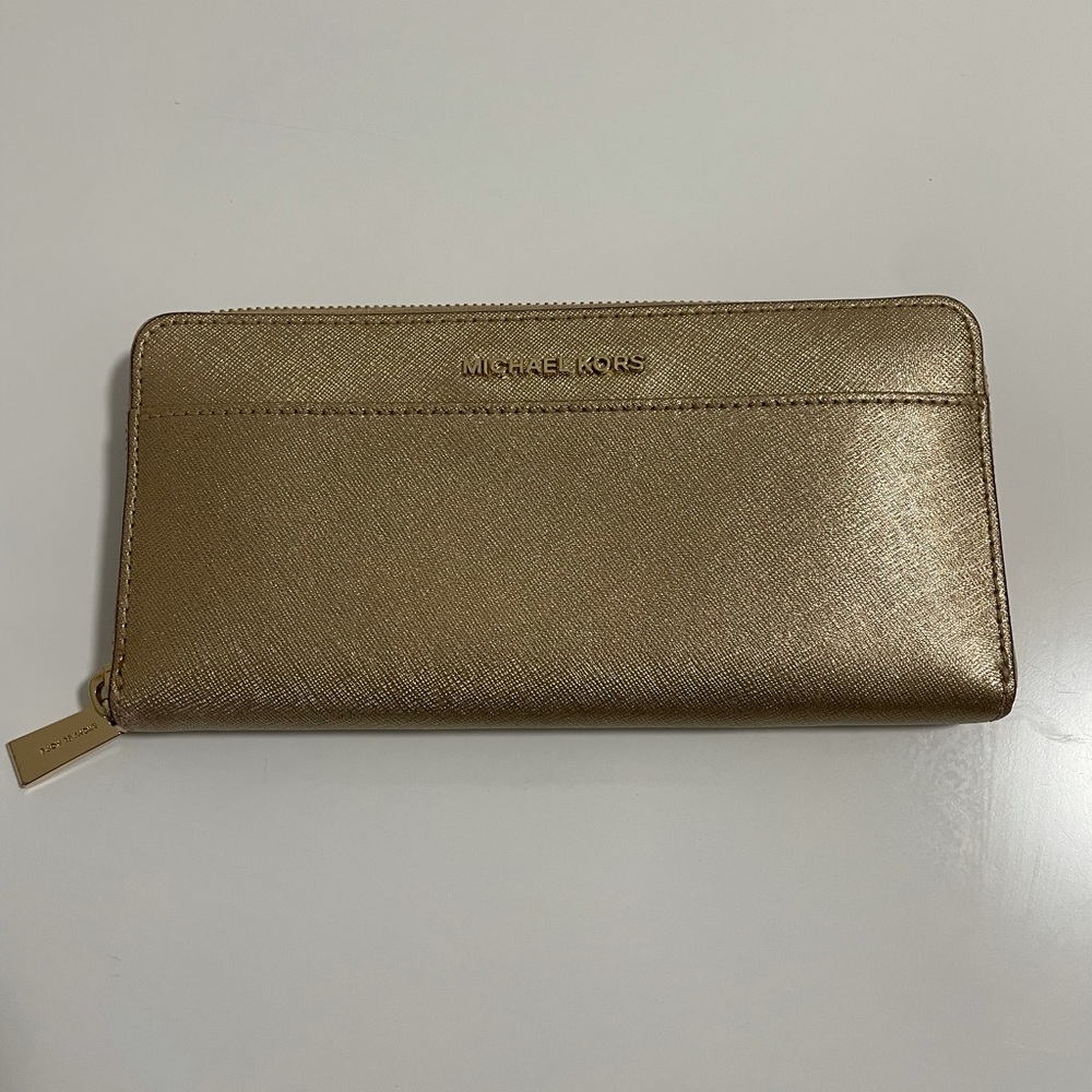 Michael Kors Gold Clutch Wristlet